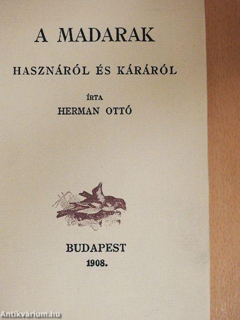 A madarak hasznáról és káráról