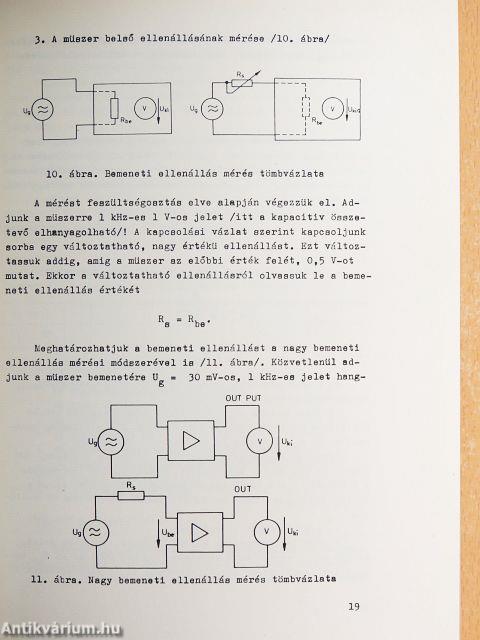 Elektronikus műszerek egységeinek mérése