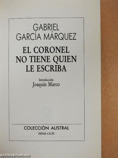 El Coronel no Tiene Quien le Escriba