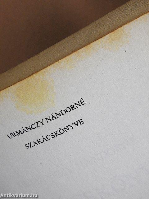 Urmánczy Nándorné szakácskönyve