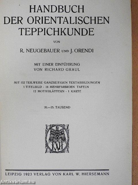 Handbuch der orientalischen Teppichkunde