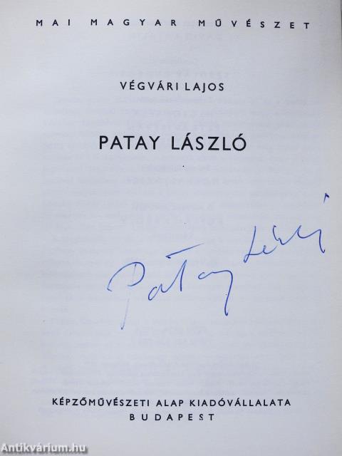 Patay László (aláírt példány)