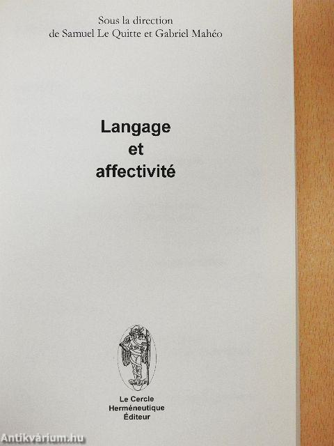 Langage et affectivité