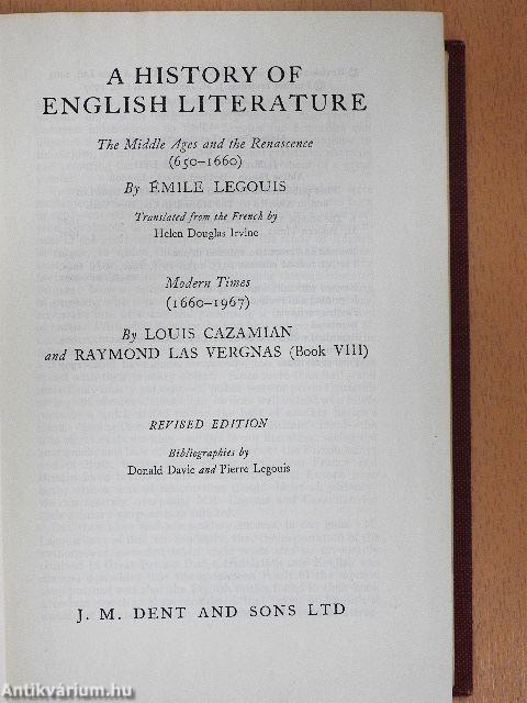 A History of English Literature