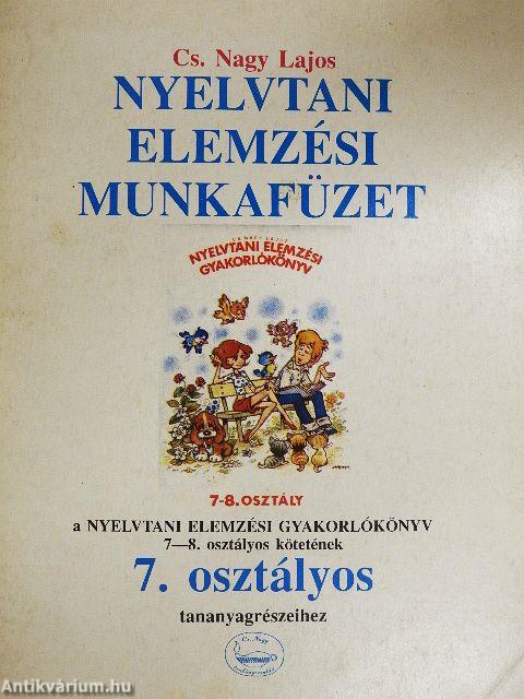 Nyelvtani elemzési munkafüzet 7-8.