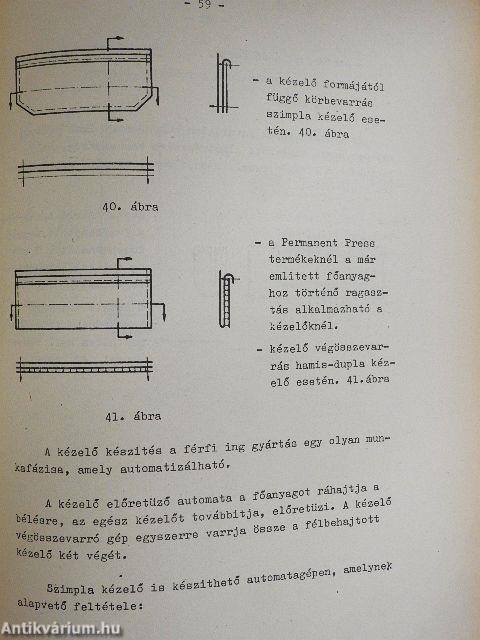 Férfi fehérneműkészítő gyártásismeret-technológia