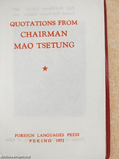 Quotations from Chairman Mao Tsetung