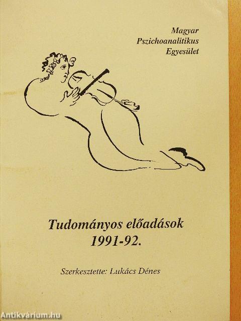 Tudományos előadások 1991-92.