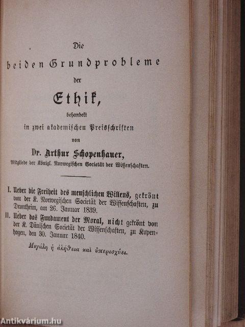 Ueber den Satz vom Grunde/Ueber den Willen in der Natur/Die Grundprobleme der Ethik (gótbetűs)