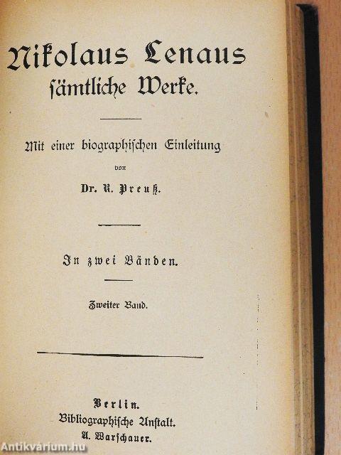 Nikolaus Lenaus samtliche Werke I-II. (gótbetűs)