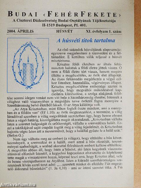 Budai FehérFekete 2004. április