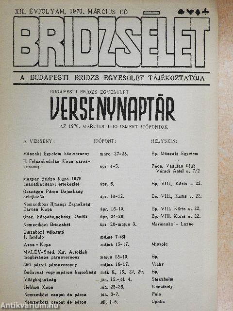 Bridzsélet 1970. március