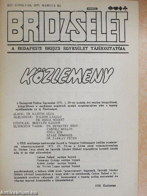 Bridzsélet 1971. március