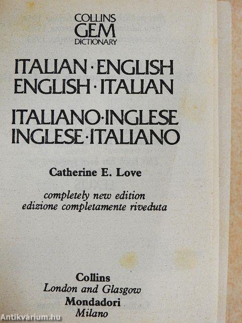 Collins Gem Dictionary Italian-English/English-Italian