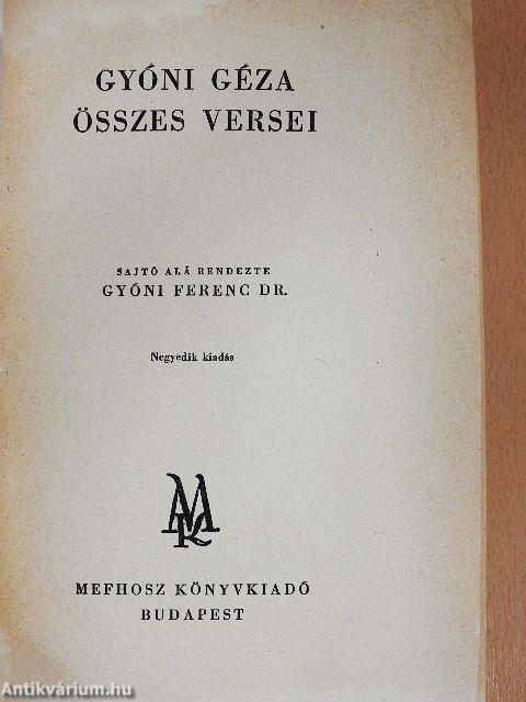 Gyóni Géza összes versei