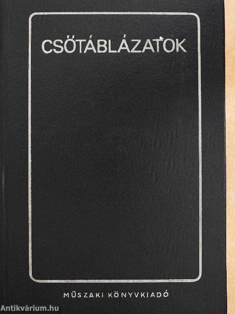 Csőtáblázatok