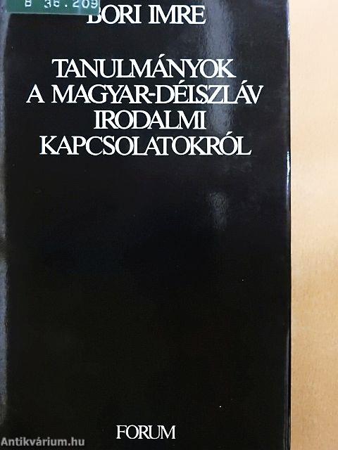 Tanulmányok a magyar-délszláv irodalmi kapcsolatokról