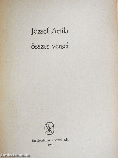 József Attila összes versei