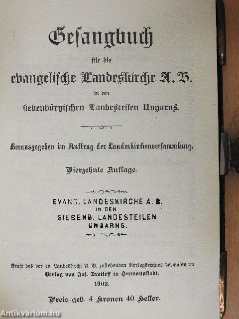 Gesangbuch für die evangelische Landeskirche A. B. in den siebenbürgischen Landesteilen Ungarns (gótbetűs)