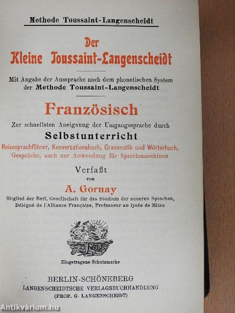 Der kleine Toussaint-Langenscheidt - Französisch (gótbetűs)