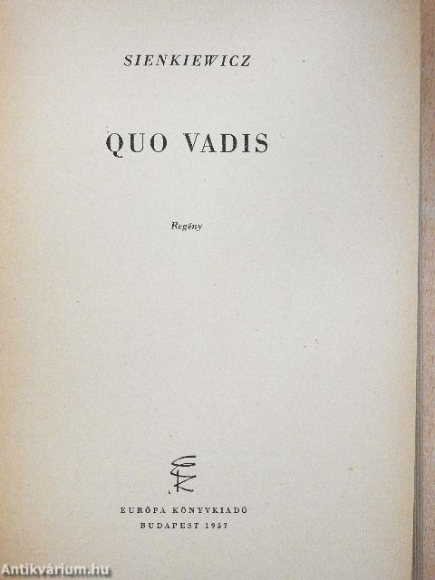 Quo vadis