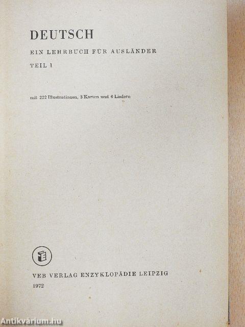 Deutsch - Ein Lehrbuch für Ausländer 1.