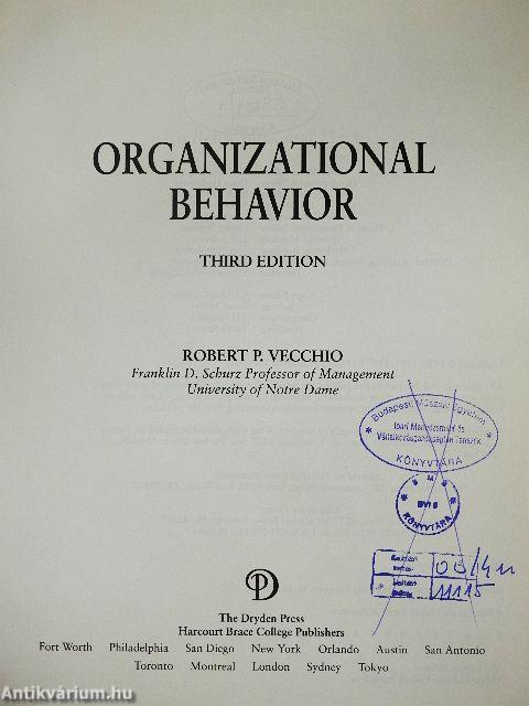 Organizational Behavior