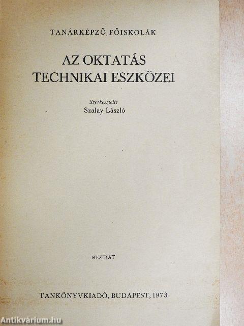 Az oktatás technikai eszközei