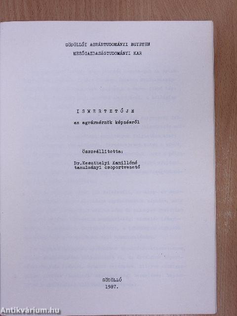 Gödöllői Agrártudományi Egyetem Mezőgazdaságtudományi Kar