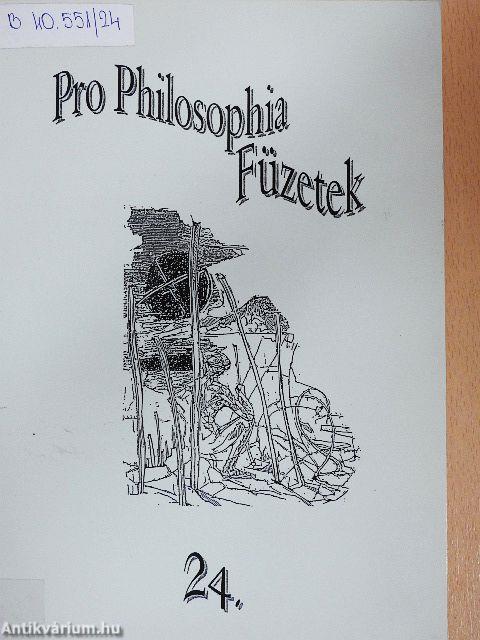 Pro Philosophia füzetek 24.