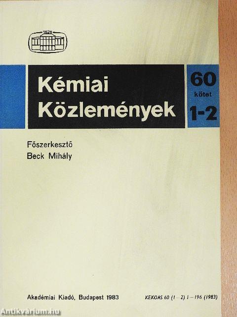 Kémiai Közlemények 1983/1-2.