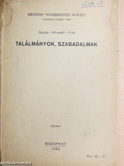 Találmányok, szabadalmak