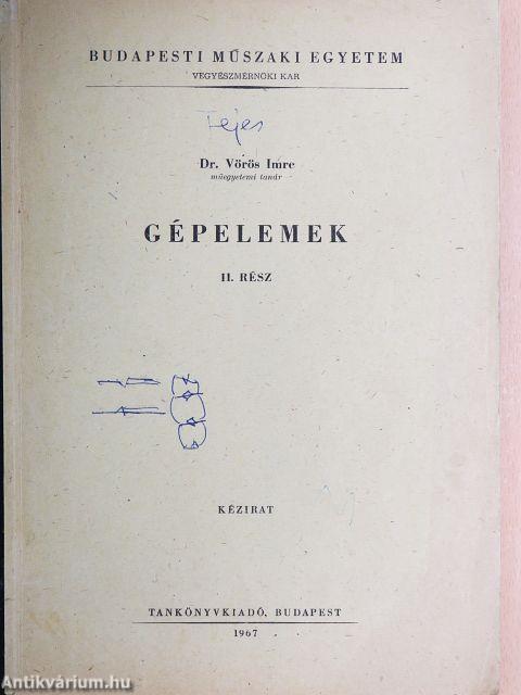 Gépelemek II.