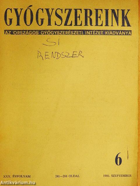 Gyógyszereink 1980. szeptember