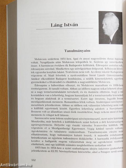 Magyar Tudományos Akadémia Agrártudományok Osztálya 50 éve