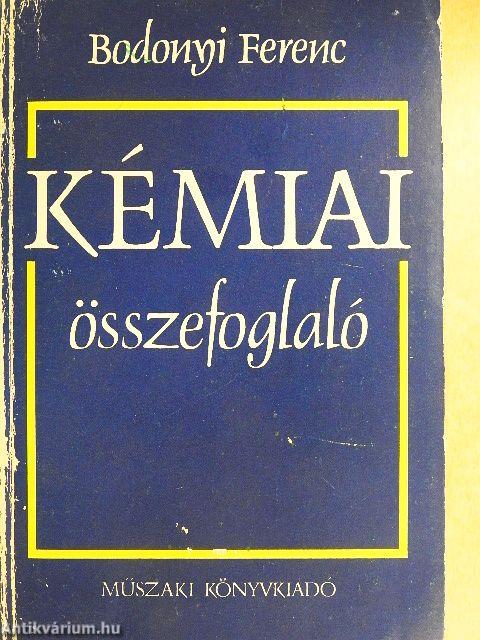 Kémiai összefoglaló