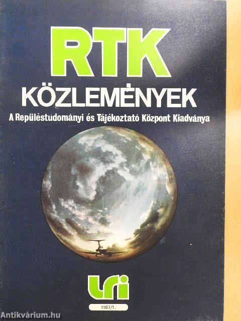 RTK Közlemények 1987/1.