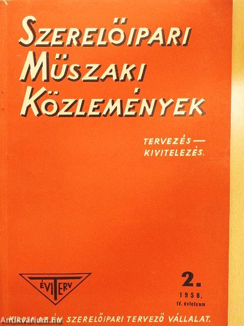 Szerelőipari Műszaki Közlemények 1958. március-április