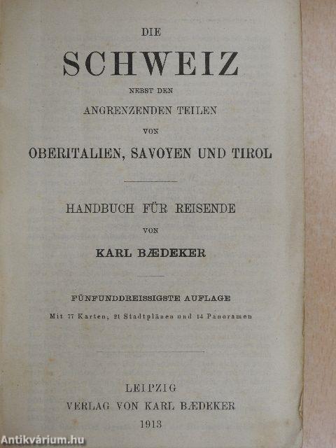 Die Schweiz nebst den Angrenzenden Teilen von Oberitalien, Savoyen und Tirol