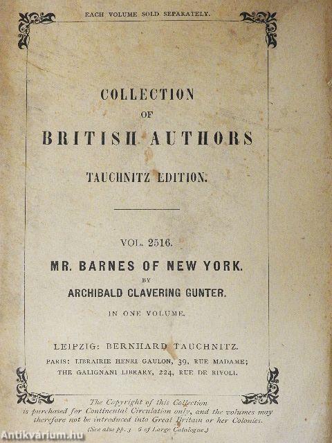 Mr. Barnes of New York