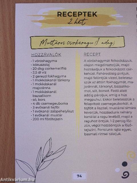 Menyasszony felkészítő - súlycsökkentő - életmód napló