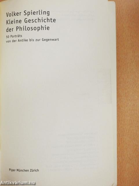 Kleine Geschichte der Philosophie
