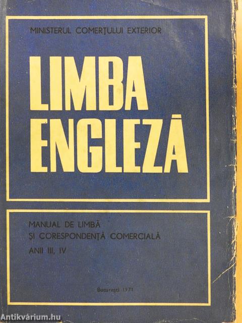 Limba Engleza III-IV