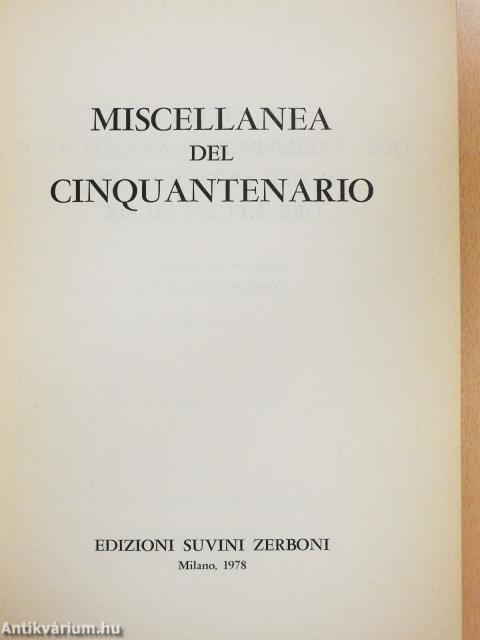 Miscellanea del Cinquantenario