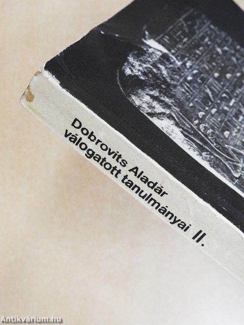 Dobrovits Aladár válogatott tanulmányai I-II.