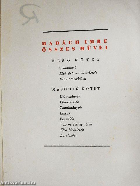 Madách Imre összes művei II. (töredék)