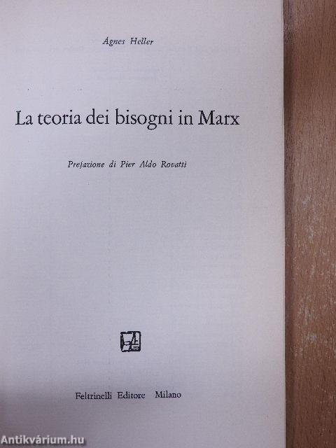 La teoria dei bisogni in Marx