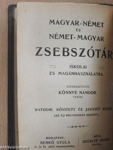 Magyar-német és német-magyar zsebszótár I-II.