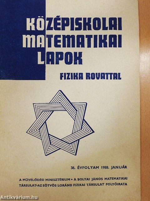 Középiskolai matematikai lapok 1988. január