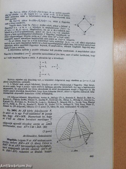 Középiskolai matematikai lapok 1987. december